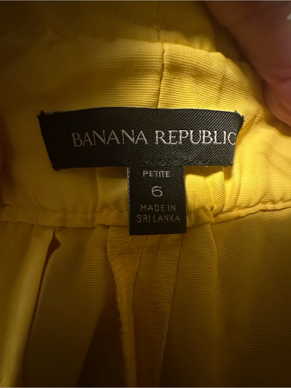 Banana Republic Yellow High-Waist Paper Bag Wide-Leg Belted Cuffed Pants Size 6P - Picture 7 of 11